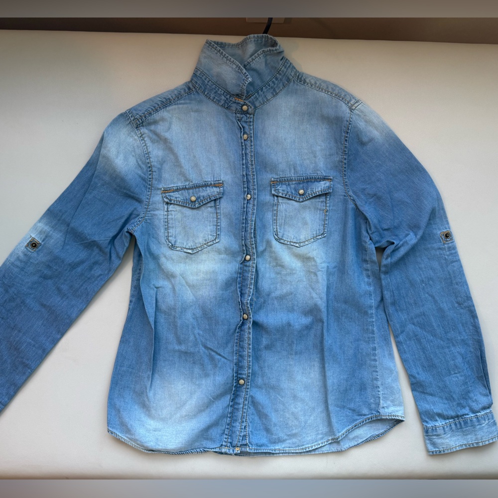 Zara kid’s Faded Blue Denim Shirt